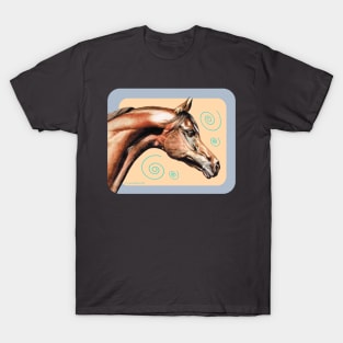 Bay Arabian Stallion. T-Shirt